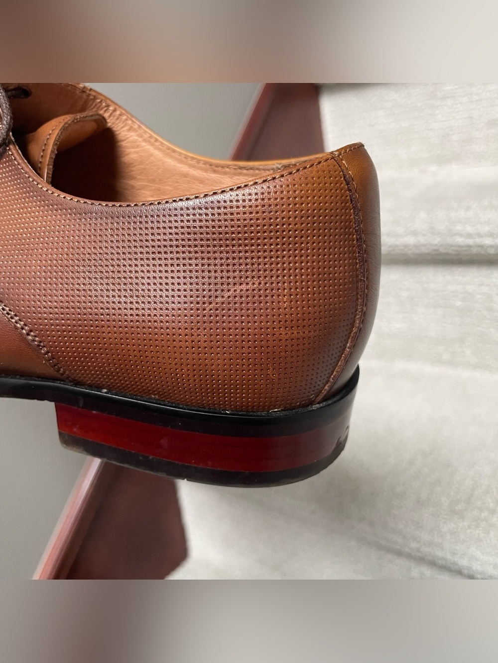 Florsheim Postino Cap Toe Leather Upper Linings Oxford in Congac Men’s Shoes 10D - Picture 9 of 10